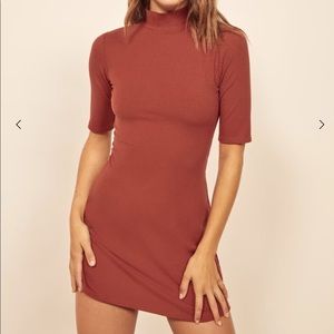 Mod Dress Reformation Terracotta Rust Size XS